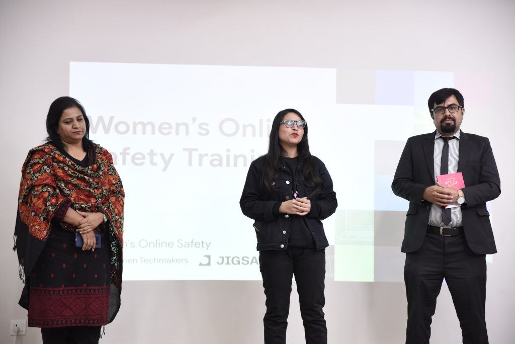 Winning team receiving the award